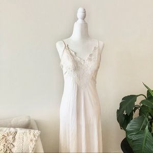 Vintage DVF White Full Length Nightgown Slip Dress